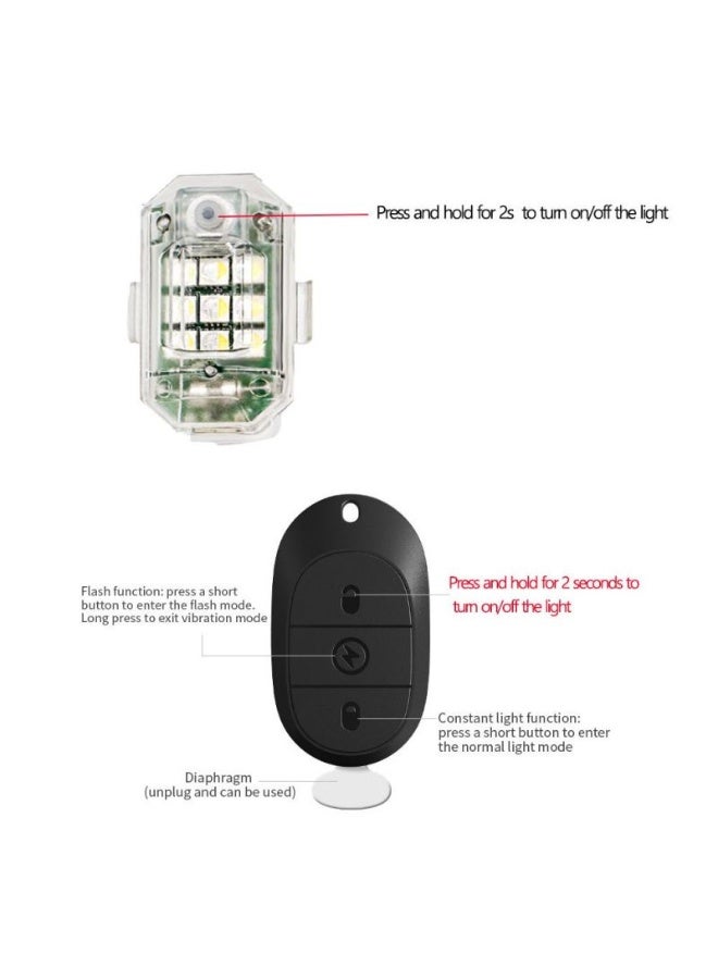 أم ثري ضوء تحذيري LED مقاوم للماء RGB مع جهاز تحكم بالأشعة تحت الحمراء – إضاءة وميض وثابتة – مناسب للسيارات والاستخدام الخارجي - Image 3